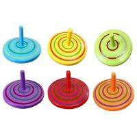 【DT】 6 Pieces Wood Tops Painted Wooden Gyroscopes Colorful Tops Educational Kindergarten Toys Party Favors (  )  hot