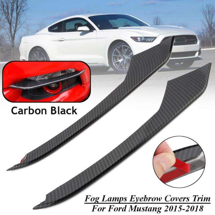 2pcs-ด้านหน้าแผ่นเรืองแสง-eyebrow-ครอบคลุม-trim-สำหรับ-2015-2017-ford-mustang