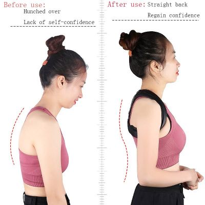 ：“{—— Adjustable Back Shoulder Posture Corrector Belt Clavicle Spine Support Reshape Your Body Home Office Sport Upper Back Neck Brace