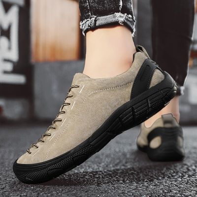 Spring Autumn Mens Outdoor Casual Hiking Shoes Casual Shoes Non-slip Wear-resistant Sports Shoes Breathable Single Shoes