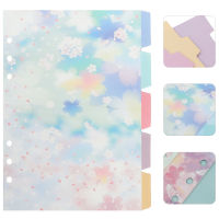 Ajigo【Hot Sale】 5 แผ่น Book Binder แบ่ง Notepad แบ่งที่ถอดออกได้โน้ตบุ๊คหน้าแบ่ง Organizer (A5)