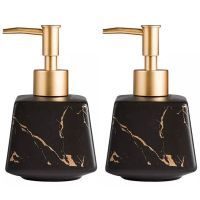 260Ml Bathroom Luxury Ceramic Marble Soap Dispenser Shower Gel Shampoo Water Bottle Square Lotion Press Bottle