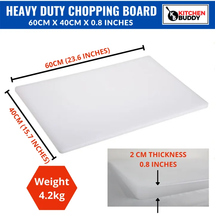 Heavy Duty Thick Chopping Board Rectangle Size 60cm x 40cm x 0.8