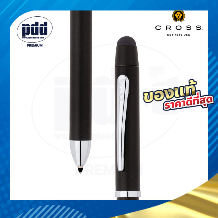ปากกาสลักชื่อ-ฟรี-cross-ปากกาลูกลื่น-ครอส-3-ระบบ-cross-tech3-satin-black-multifunction-ballpoint-pen-at0090-3-ปากกาสลักชื่อฟรี