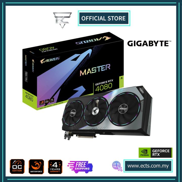 GIGABYTE AORUS GeForce RTX 4080 MASTER 16G Video Card GV-N4080AORUS M-16GD  