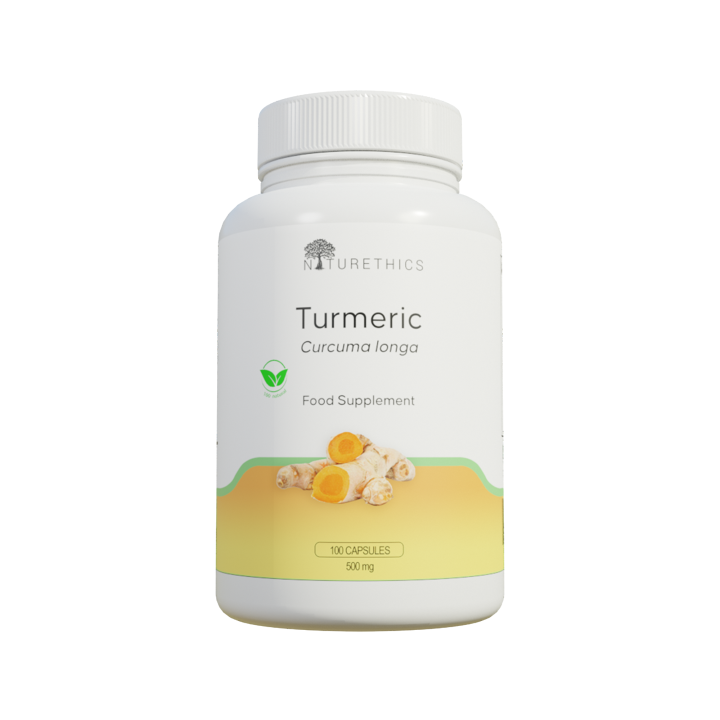 Naturethics Organic Natural Turmeric Capsules Food Supplement 500mg FDA