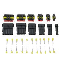 1 Set 1/2/3/4/5/6 Pins Auto Connector New AMP Super Seal Waterproof Electrical Wire Connector Plug Line Modification Accessories