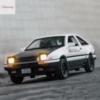 SHINNIY โมเดลรถ AE86จำลองสำหรับเด็กผู้ชายทำจากโลหะอัลลอย1:28รถลากรถขึ้นรูปรถ