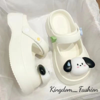 Kingdom_Fashion ร้องเท้าผูหญิง รองเท้าแตะลิ่ม รองเท้าแตะเสริมส้นผู้หญิง รองเท้ารัดส้น สะดวกสบาย อ่อนนุ่ม ความหนาพื้นรองเท้า 2023 ใหม่ B21H0MD 36Z230909