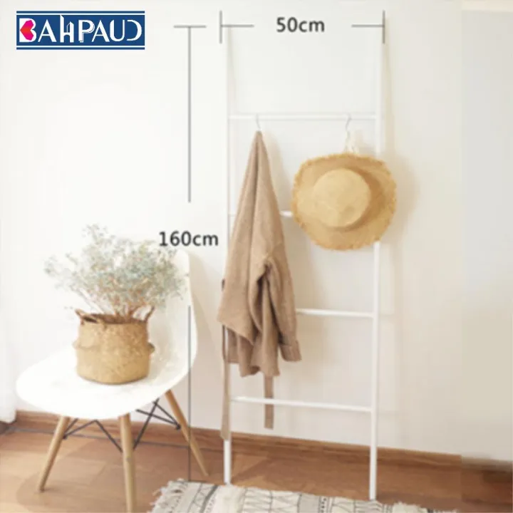 Bahpaud Coat Rack 50*160cm Solid Wood Towel Rack Nordic Wall Ladder
