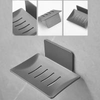 Space Aluminum Bathroom No-Drill Shelf Draining Soap Dish Shower Gel Shampoo Wall Mount Organizer Kitchen Storage Tools