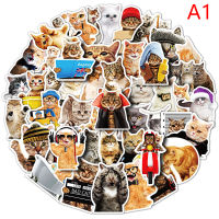 hedeguoji?50pcs Cat Stickers Cartoon Decals DIY Notebook Luggage Fridge Car Sticker Toys