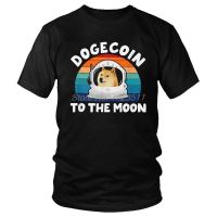 Cryptocurrency Doge Dogecoin To The Moon เสื้อยืดผู้ชายแฟชั่น T เสื้อแขนสั้นผ้าฝ้าย R Space Shiba Inu Tshirt Urban Tee คุณภาพสูงแขนสั้น