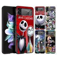 เคสโทรศัพท์ PC แบบแข็งฝันร้ายก่อนวันคริสต์มาสสำหรับ Samsung Galaxy Z ฝาพับ4ถุงกันกระแทกสำหรับฝาพับ Samsung Z 3 5G