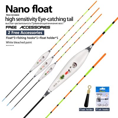 □✜♦ 3pcs/lot Composite Nano Fishing Floats 1-3 Flotador Pesca 10 Models Available Stopper Bobbers Fishing Tools Tackles Accessories