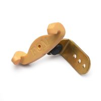 Pair of Brass Shoulder Rest Support and Silica Gel Claws Adjustable Support for Violin Shoulder Rest Accessories 4/4 1/2 1/4