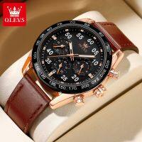 OLEVS Jam Tangan Lelaki Original Waterproof Quartz Movement Leather Luminous Calendar Business Leisure Cool Sport Style Men Watch TY703 【BYUE】