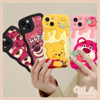 Lotso เคส Realme C15 C21Y C25Y C20 C11 C35 C30 C25 C33 C20A C12 C25S C17 RealMe 10 9 8 8 7 5 5I 5S C3 6I 7I 8I 8 9 Pro Narzo 20 30A น่ารักวินนี่เดอะพูห์ซิลิโคนขอบลอนปลอกอ่อน