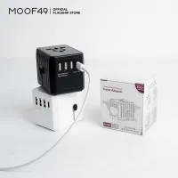 MOOF49 International Universal Travel Adapter USB 3+1 type C หัวแปลงขาปลั๊ก ใช้งานได้ทั่วโลก ใหม่! มีช่องเสียบ USB C