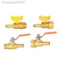 8mm 10mm 12mm Hose Barb x 1/4 3/8 1/2 quot; BSP Male Female Thread Brass Shut Off Ball Valve For Fuel Gas Water Oil Air