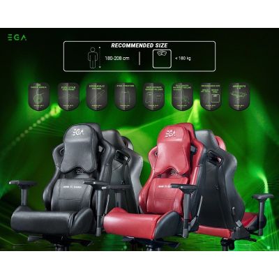 EGA Type G3 Gaming Chair RED- Black