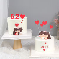 1ชุด LOVE วันวาเลนไทน์เค้กธง Picks ขนมอะคริลิคตกแต่งเค้ก Topper สำหรับ Party Supplies