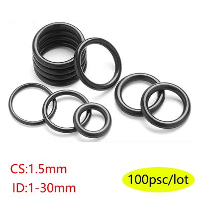 【hot】 O-ring NBR Rubber Temperature Resistant CS1.5mm Mechanical Cylinder Washer ID 1-30mm