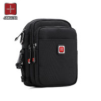 JANGEAR Men Shoulder Bag Casual Messenger Bags Waterproof Man Purse Zipper Crossbody Can Wear A Belt Multi-purpose Mini Belt Bag