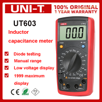 UT603มัลติมิเตอร์แบบมืออาชีพวัดความต้านทานตัวเหนี่ยวนำไดโอดตัวเก็บประจุทรานซิสเตอร์ต่อเนื่อง