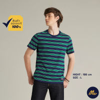 Mc Jeans เสื้อยืดแขนสั้นผู้ชาย คอกลม สีกรมท่า ผ้านุ่ม ระบายอากาศได้ดี MTSZ810