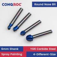 6mm Shank Round Nose Router Bits Set ขนาดอิมพีเรียลขนาดเส้นผ่านศูนย์กลาง -6.35 7.96 9.52 12.7 มม. Wood Cove Box Milling Cutters ชุด