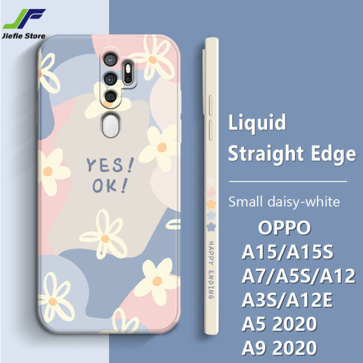 jiefie-ดอกไม้โทรศัพท์สำหรับ-oppo-a5-2020-a9-2020-a15-a15s-a12-a5s-a7-a3s-a12e-a16-แฟชั่นที่มีสีสันจับคู่นุ่ม-tpu-ตรงขอบ