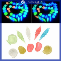 ? Homepet 10pcs GLOW In The Dark Luminous Stone Conch Sea เปลือกหอยตู้ปลาตกแต่งถังปลา