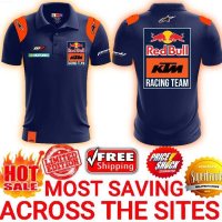 Moto GP Red Bull KTM Factory Racing Team Mens Big Size Casual Short Sleeve Trending Graphic Polo Collar Shirt{trading up}