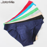 y Underwear Men Briefs Shorts Cueca Thin Ice Silk Low Waist Panties Solid U Conve Pouch Seamless Underpants Plus Size GX002