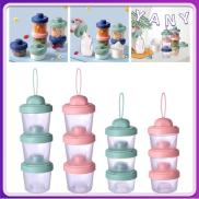 YANY Compartment Three-layer Baby Formula Box Divided PP Storage Jar Dust