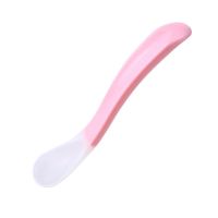 Healthy Baby Spoons Soft-Tip First Stage Silicon Feeding Training Spoons Travel Case for Infant Baby Easy Clean Bowl Fork Spoon Sets