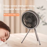 JINGKE Camping Fan Multifunctional Mini Fan 4000/10000mah Portable USB Charging Station Fan Outdoor Camping Ceiling Fan with LED Light Camping Tripod Air Cooling Fan ddaTH