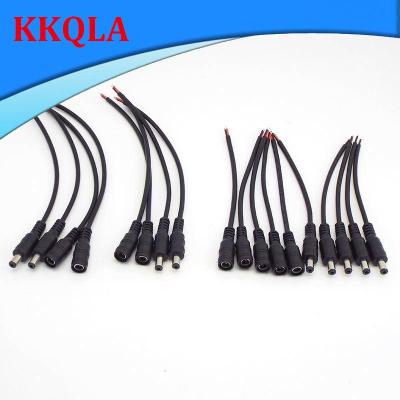 QKKQLA 2pin DC Male Female wire Power supply Pigtail Cable 12V 5.5x2.1mm Connector adapter plug For LED light strip