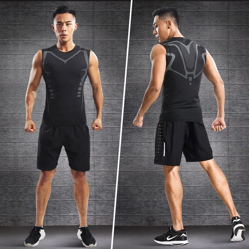 G813# Men's pro combat compression tights sleeveless Dri-fit sando