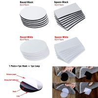 10-30Pairs Strong Self Adhesive Fastener Tape Dots Suqare Stickers Hook Loop Sticky Back For Bed Sheet Sofa Carpet Anti Slip Mat