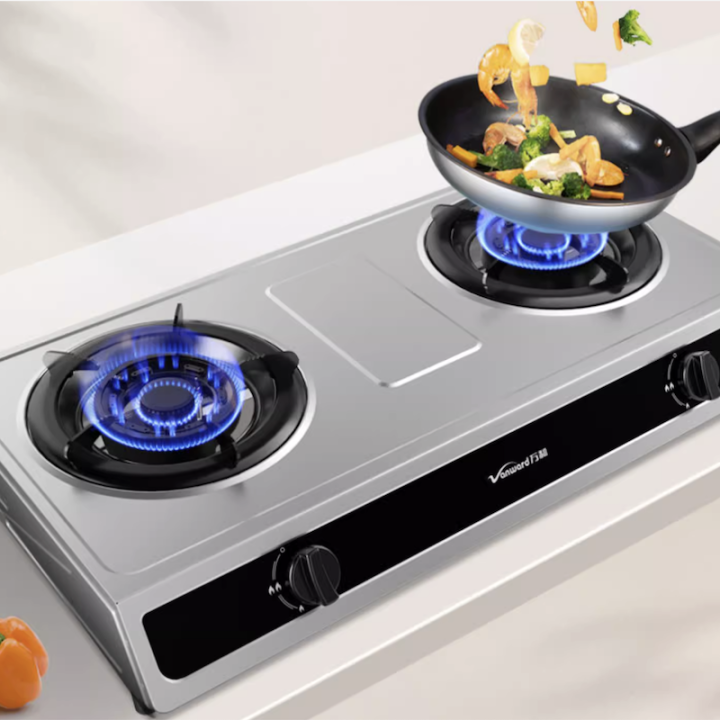 4.2KW cooktop Stainless steel gas stove 2 burner Energy saving cooktop ...