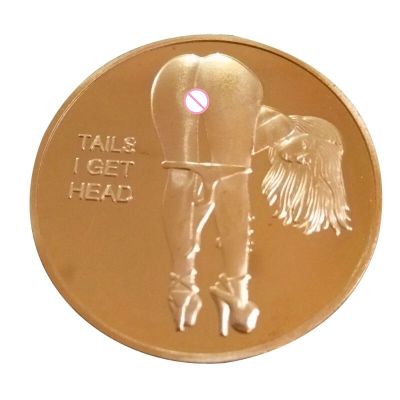 Sexy Woman Coin Get Tails Head! Adult Challenge Lucky Girl Commemorative Coins