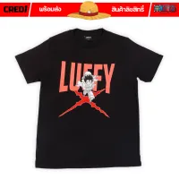 (พิมพ์พรีเมี่ยม)[สินค้าลิขสิทธิ์แท้/พร้อมส่ง] เสื้อยืดคอกลม สีดำ วันพีซ ลูฟี่ | One Piece Luffy T-shirt [No.331]