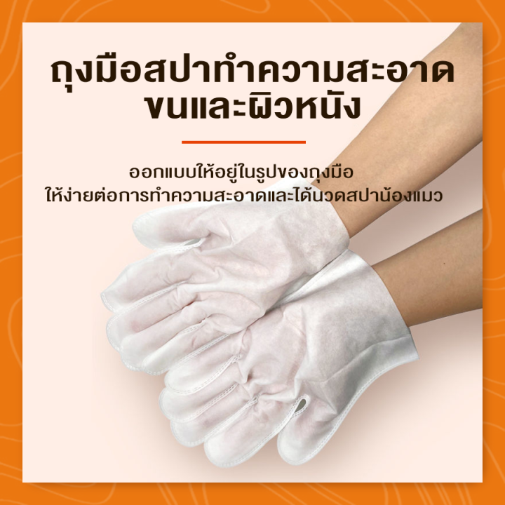 ถุงมือสปา-ถุงมือสปาขนแมว-ถุงมือทำความสะอาดขนแมว-ถุงมืออาบน้ำแมว-cat-needs-ลดกลิ่นสาป-ฆ่าเชื้อแบคทีเรีย-เชื้อรา-เชื้อยีสต์-spa-amp-clean-glove-petitz