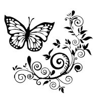 【LZ】 LYKX Butterfly Flower Funny Vehicle Car Sticker Automobiles Motorcycles Exterior Accessories Reflective Vinyl Decals