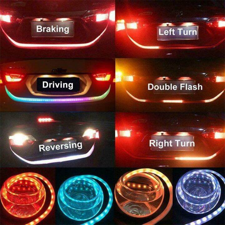 1.5M 12V Car Trunk Taillight Dynamic Streamer Reverse Warning Led Strip