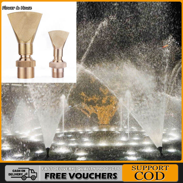 Adjustable Brass Fan Shaped Fountain Nozzles 1/2",3/4" ,1",1.5