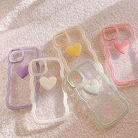 3D รัก สีแคนดี้ ถอดออกได้ สําหรับ เคสผู้หญิงน่ารักลายคลื่น,สำหรับ IPhone 14 14pro 14plus 14promax 11 12 13 Pro Max X Xs XR 8 7 Plus SE 2020