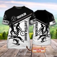 2023 Customized Fashion Triathlon - Personalized Name 3D T-shirt，Contact the seller for personalized customization